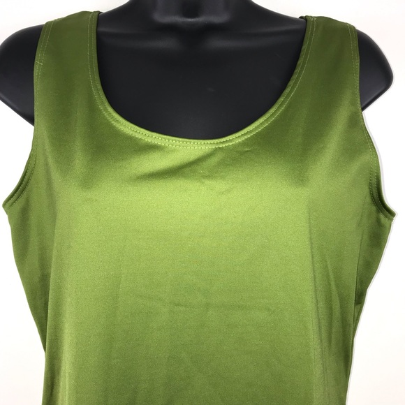 Ellen Tracy Green Sleeveless Blouse - Picture 2 of 4